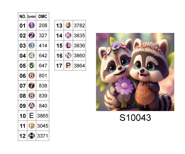 Алмазная мозаика "Друзья еноты", 20*20см, на рамке, в кор.21*21*2,5см, ТМ Dreamtoys