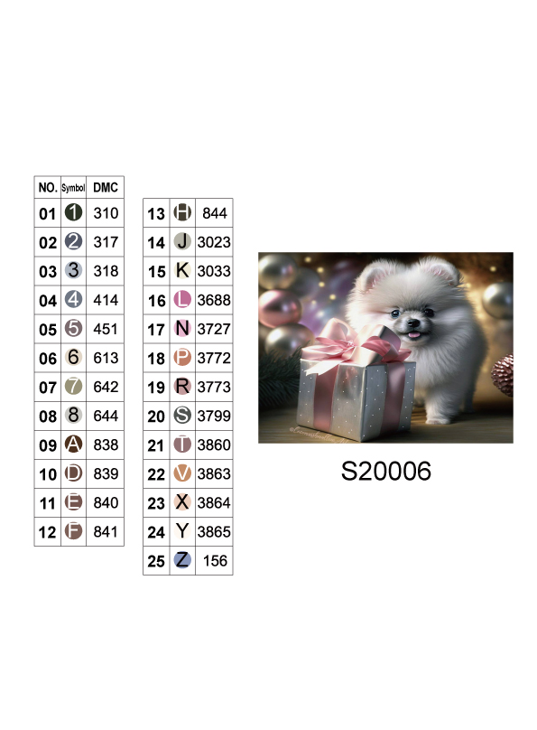 Алмазна мозаїка "Щеня з подарунком", 30*40см, на рамці, в кор.31*41*2,5см, ТМ Dreamtoys