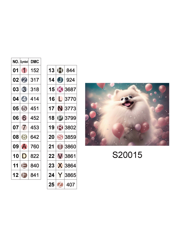 Алмазна мозаїка "Щеня у повітряних кулях", 30*40см, на рамці, в кор.31*41*2,5см, ТМ Dreamtoys