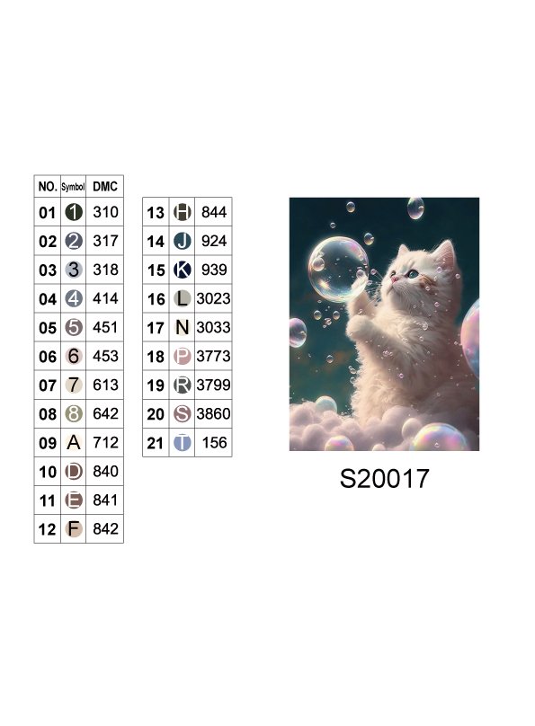 Алмазная мозаика "Котик с мыльными пузырями", 30*40см, на рамке, в кор.31*41*2,5см, ТМ Dreamtoys