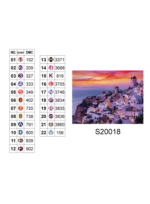 Алмазна мозаїка "Захід над Санторіні", 30*40см, на рамці, в кор.31*41*2,5см, ТМ Dreamtoys