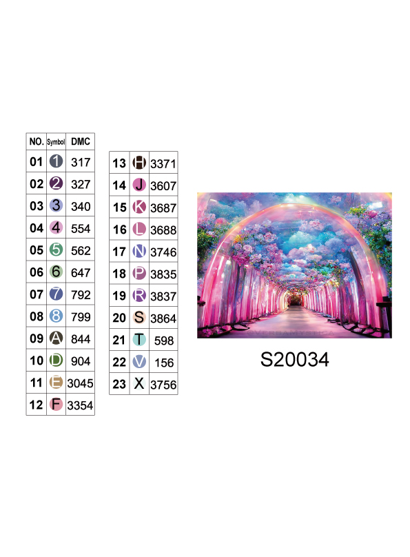 Алмазная мозаика "Цветочный туннель", 30*40см, на рамке, в кор.31*41*2,5см, ТМ Dreamtoys