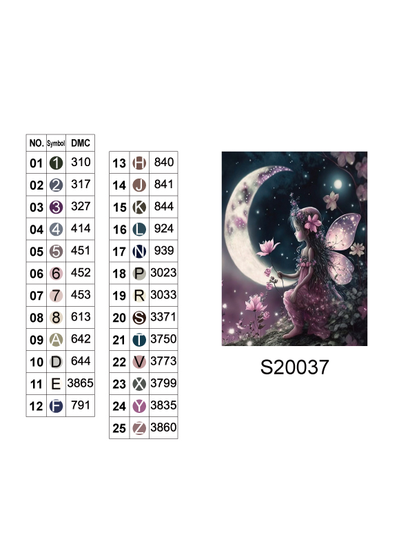 Алмазная мозаика "Фея лунного света", 30*40см, на рамке, в кор.31*41*2,5см, ТМ Dreamtoys