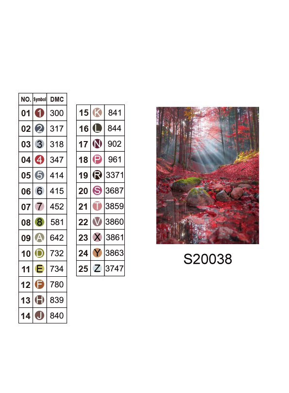 Алмазна мозаїка "Осінній ліс", 30*40см, на рамці, в кор.31*41*2,5см, ТМ Dreamtoys