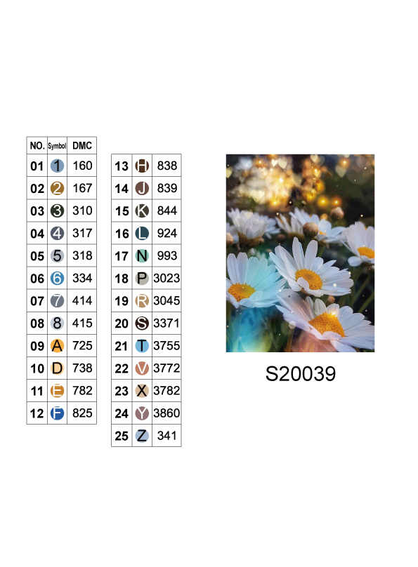 Алмазна мозаїка "Ромашкова ніжність", 30*40см, на рамці, в кор.31*41*2,5см, ТМ Dreamtoys