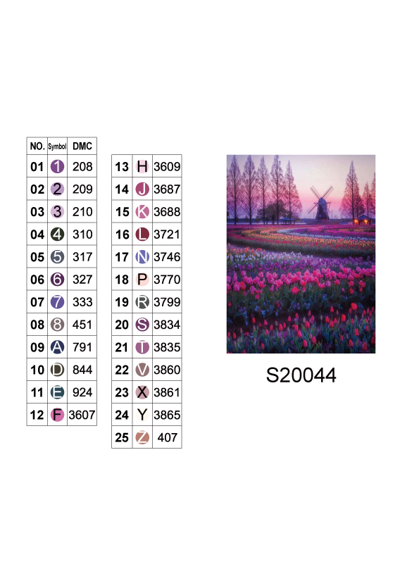 Алмазна мозаїка "Тюльпани на заході", 30*40см, на рамці, в кор.31*41*2,5см, ТМ Dreamtoys