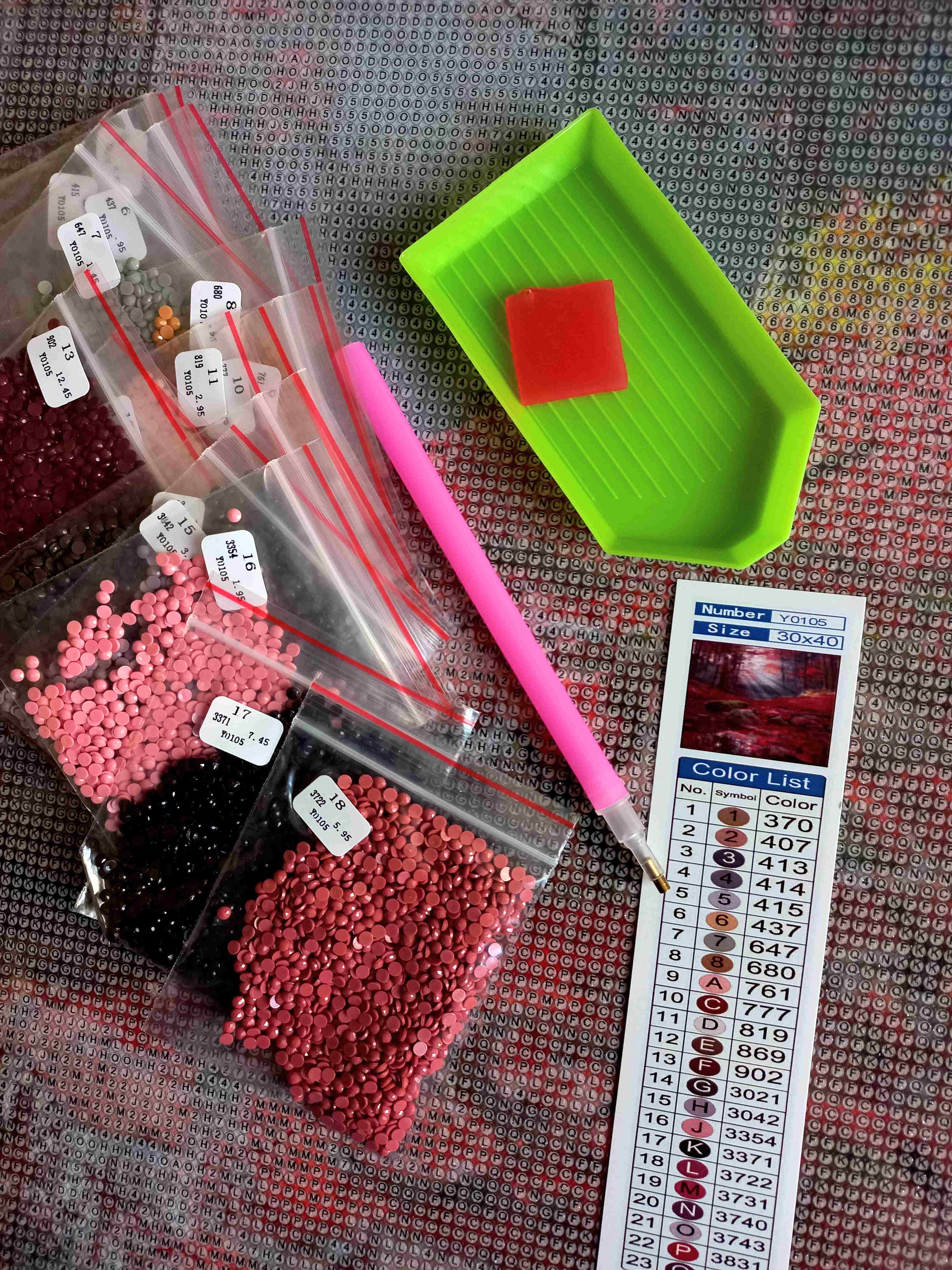 Алмазная мозаика "Хрустальные вишни", 30*40см, на рамке, в кор.31*41*2,5см, ТМ Dreamtoys