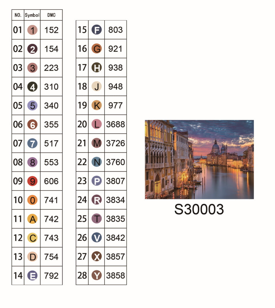 Алмазная мозаика "Закат над каналом в Венеции", без подрамника, 30*40см, в кор. 39*8*3см, ТМ Dreamtoys