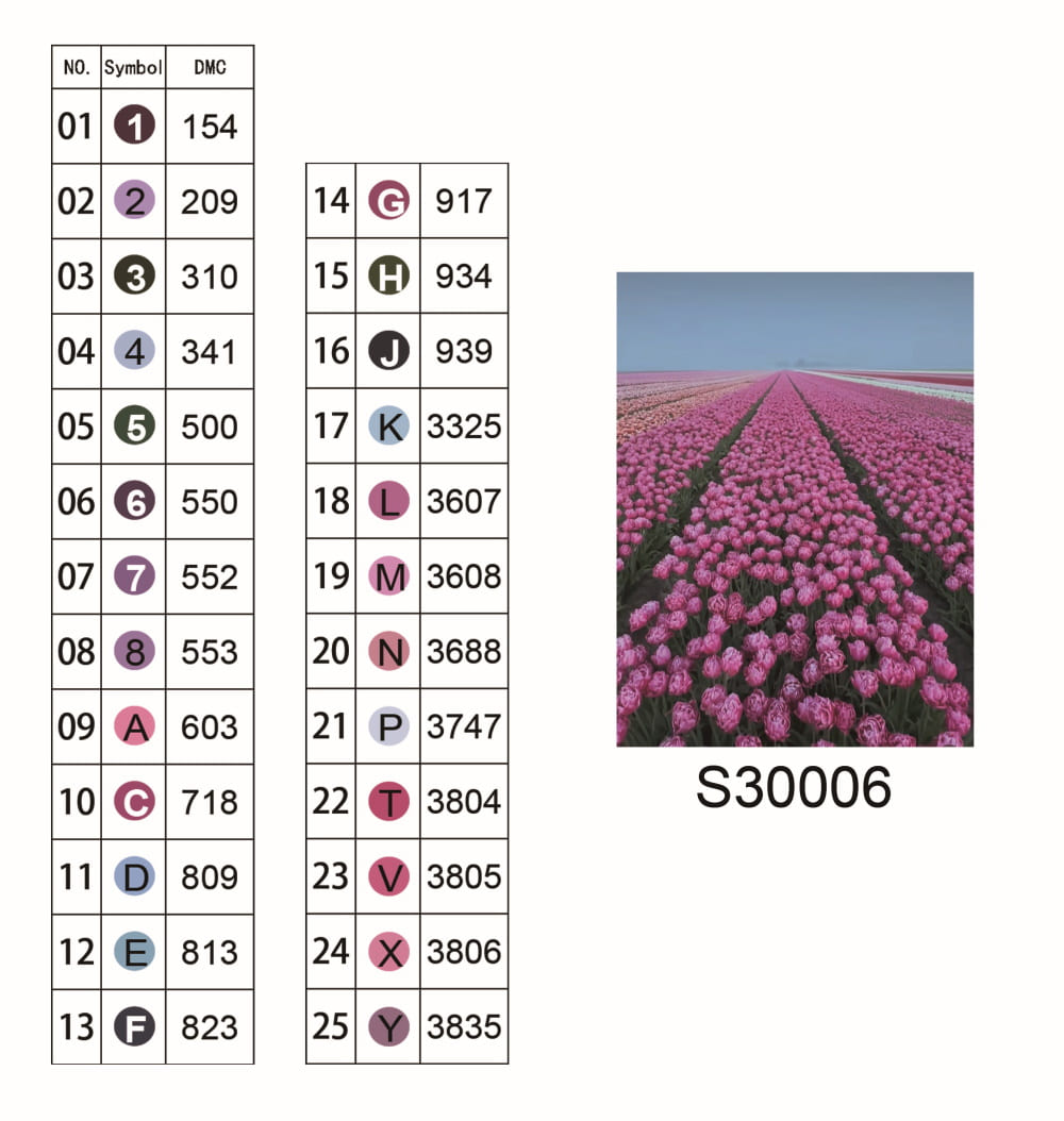 Алмазная мозаика "Поле розовых тюльпанов", без подрамника, 30*40см, в кор. 39*8*3см, ТМ Dreamtoys