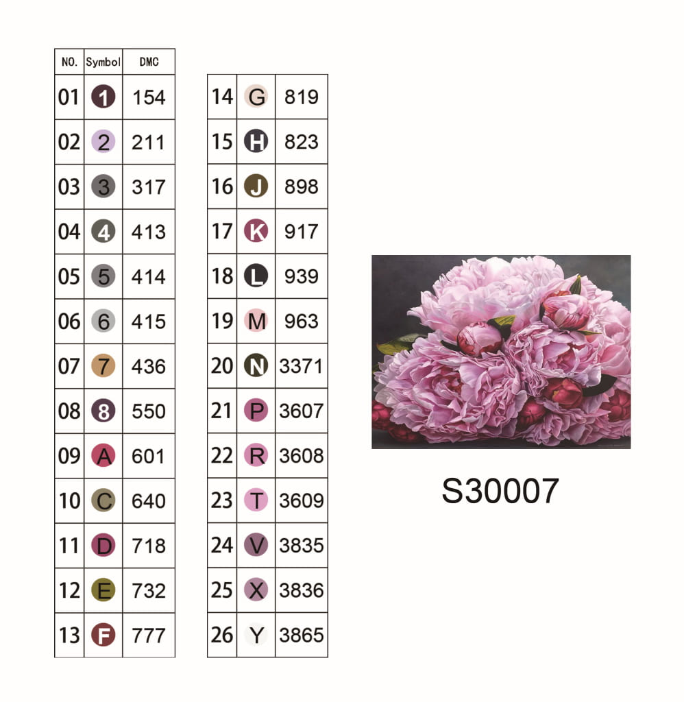 Алмазная мозаика "Пышные розовые пионы", без подрамника, 30*40см, в кор. 39*8*3см, ТМ Dreamtoys