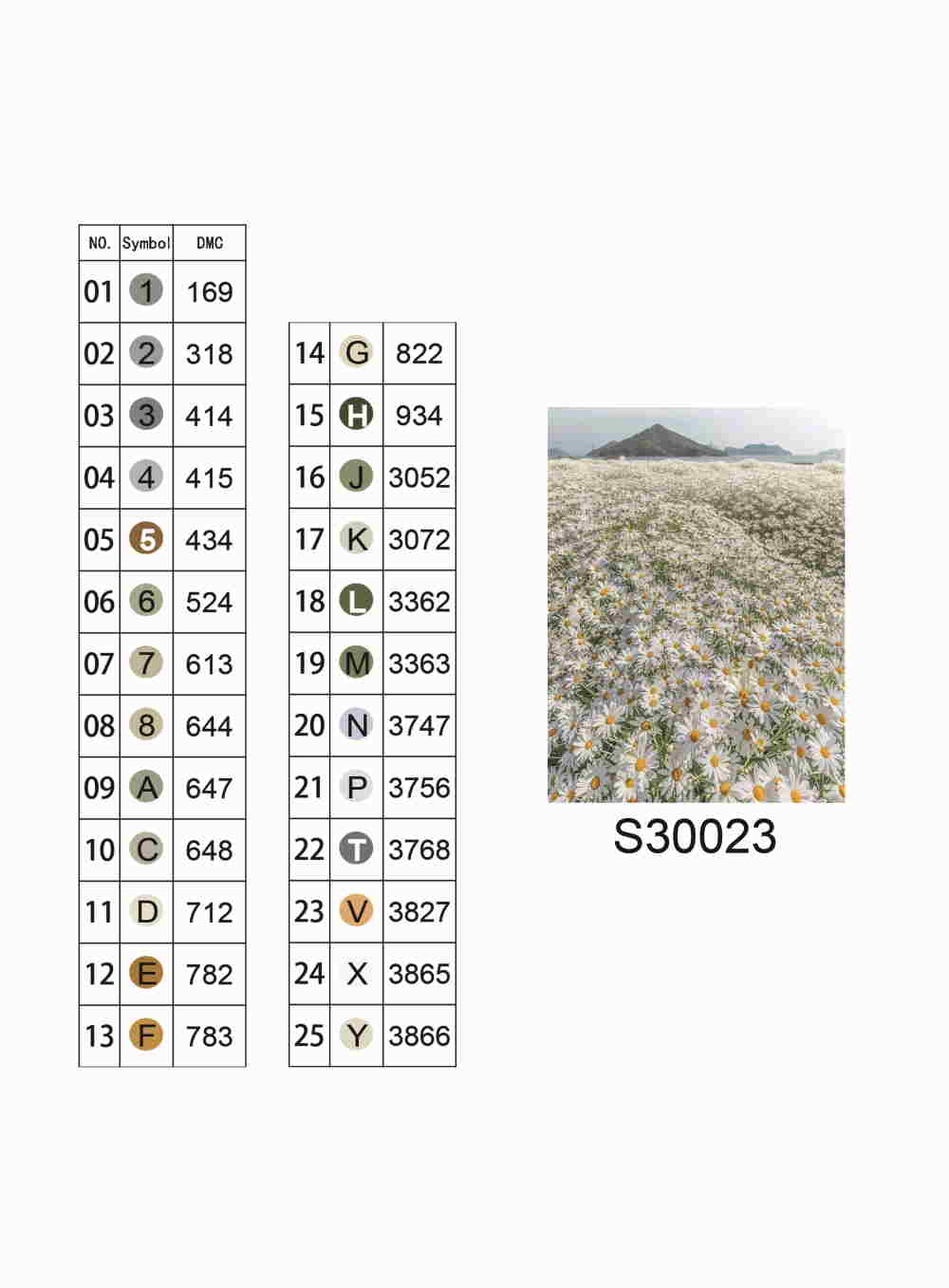 Алмазная мозаика "Поле ромашек на фоне гор", без подрамника, 30*40см, в кор. 39*8*3см ТМ Dreamtoys