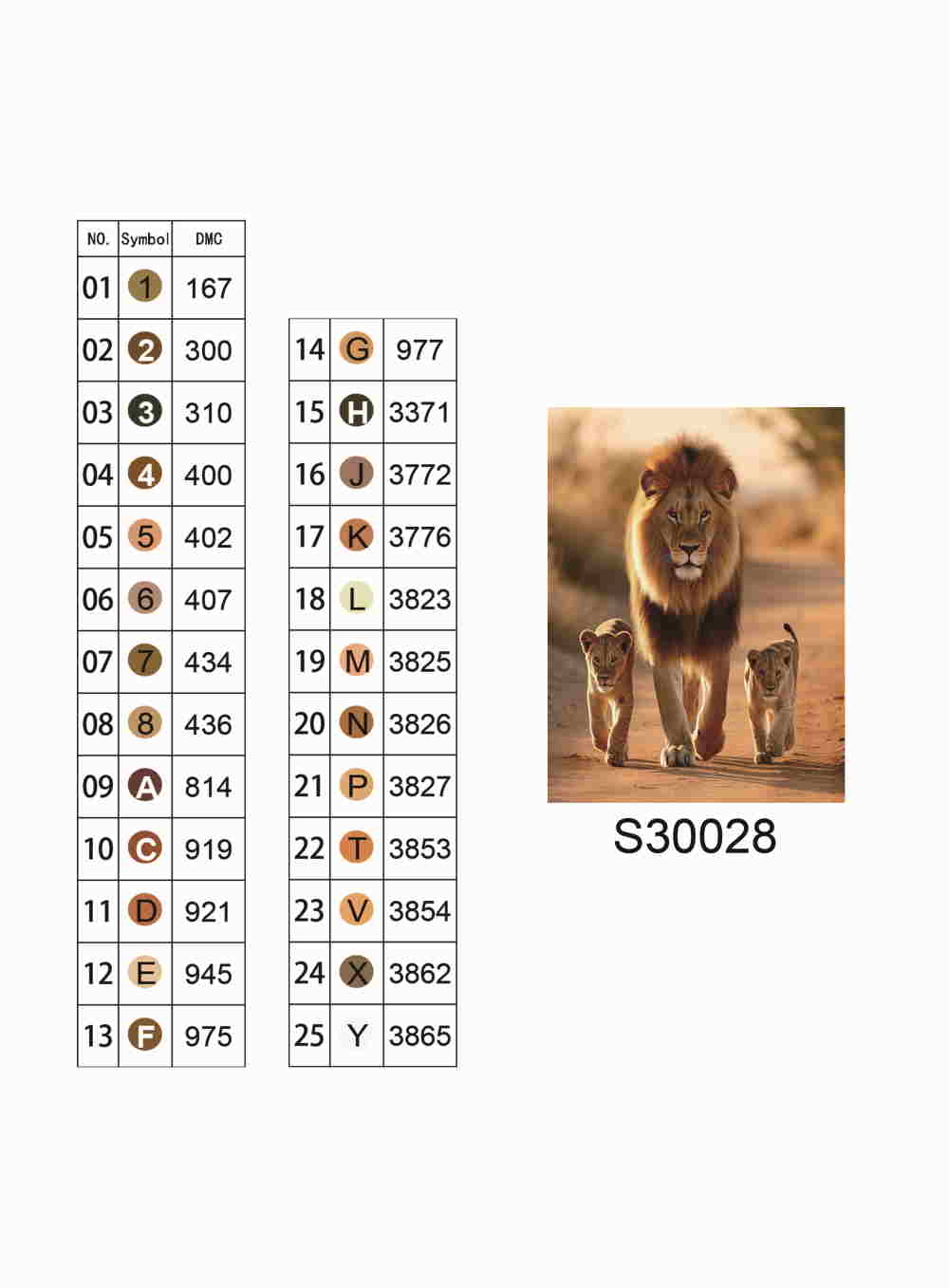 Алмазна мозаїка "Лев з левенятами на прогулянці", без підрамник, 30*40см, в кор. 39*8*3см, ТМ Dreamtoys