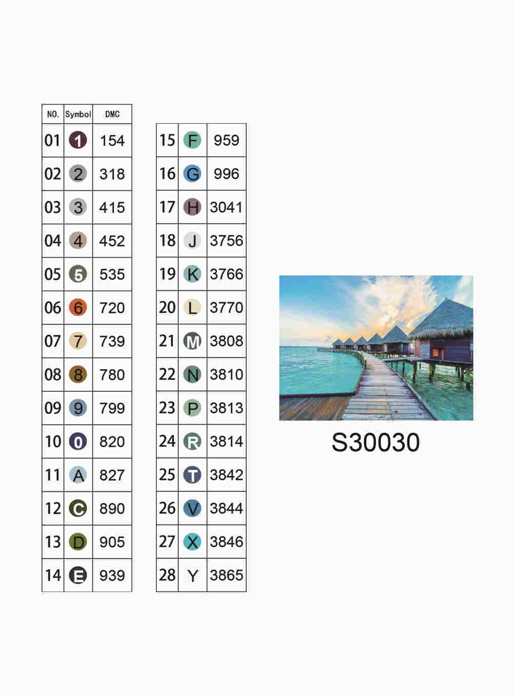 Алмазная мозаика "Бунгало на воде", без подрамника, 30*40см, в кор. 39*8*3см, ТМ Dreamtoys