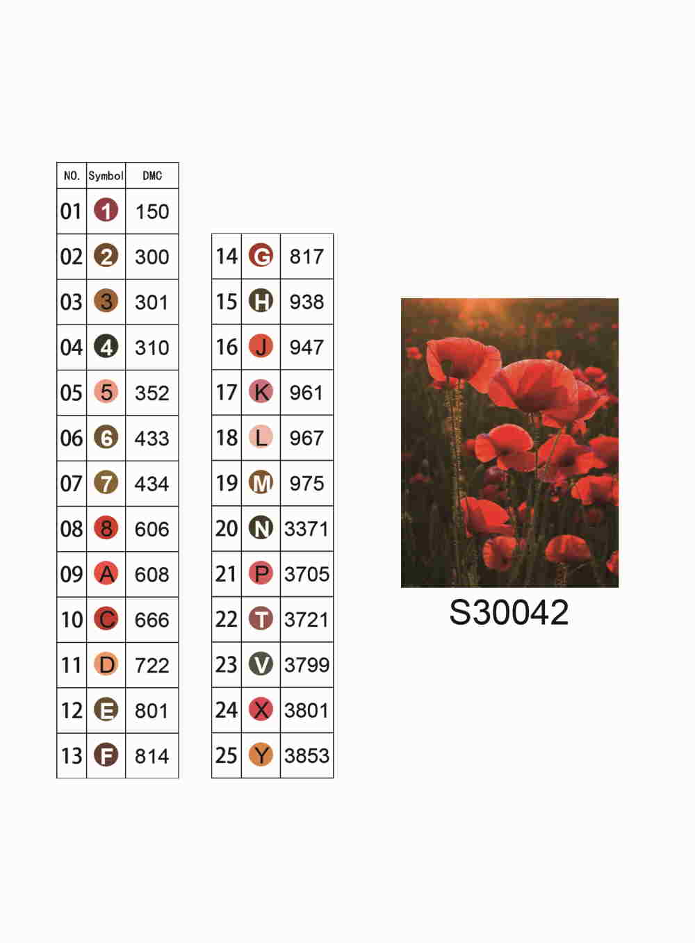 Алмазна мозаїка "Поле маків на заході", без підрамника, 30*40см, в кор. 39*8*3см, ТМ Dreamtoys