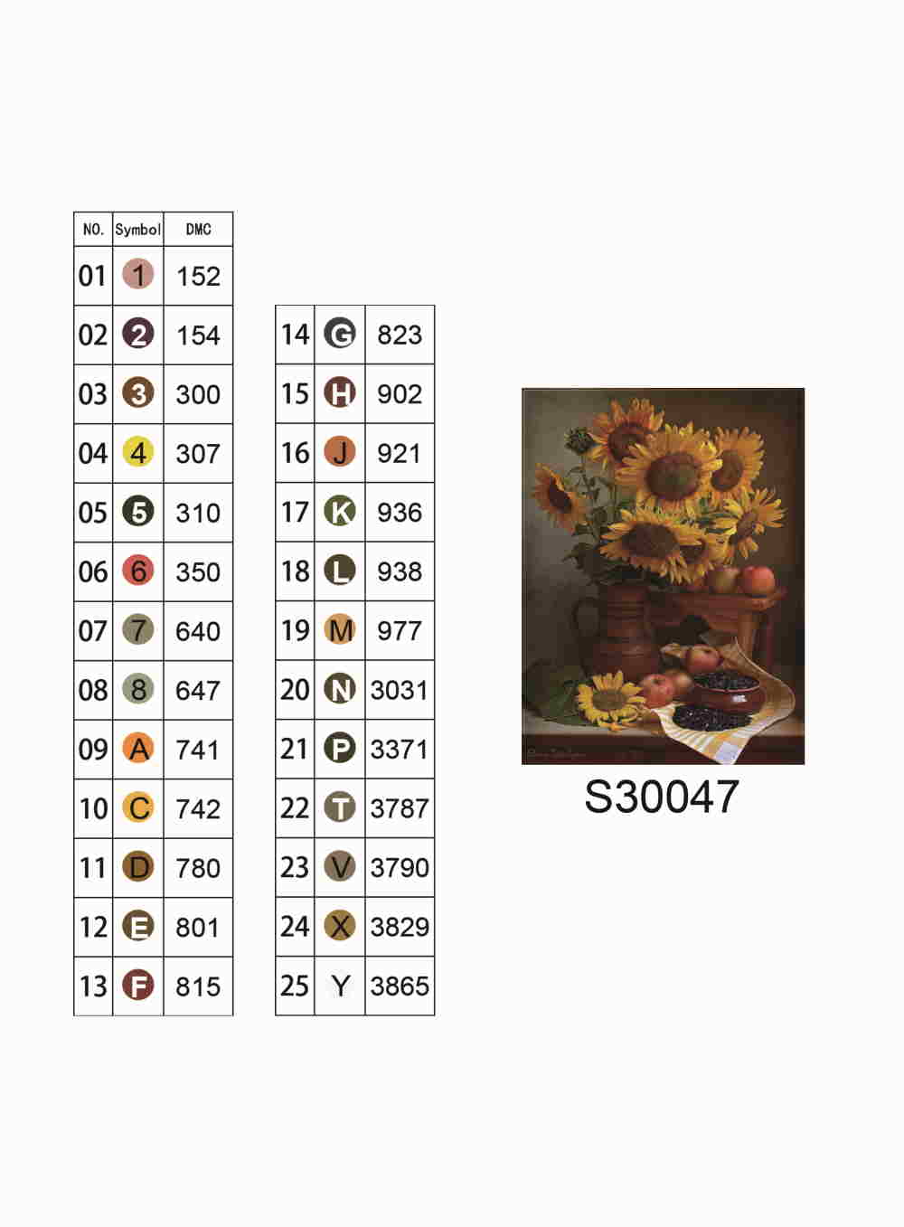 Алмазна мозаїка "Соняшники і яблука", без підрамника, 30*40см, в кор. 39*8*3см, ТМ Dreamtoys