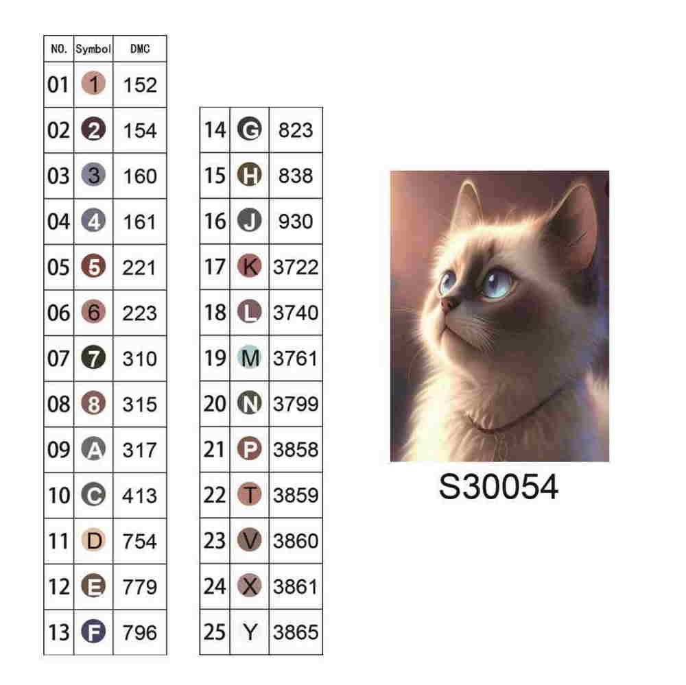 Алмазна мозаїка "Блакитноокий кошеня", без підрамника, 30*40см, в кор. 39*8*3см, ТМ Dreamtoys