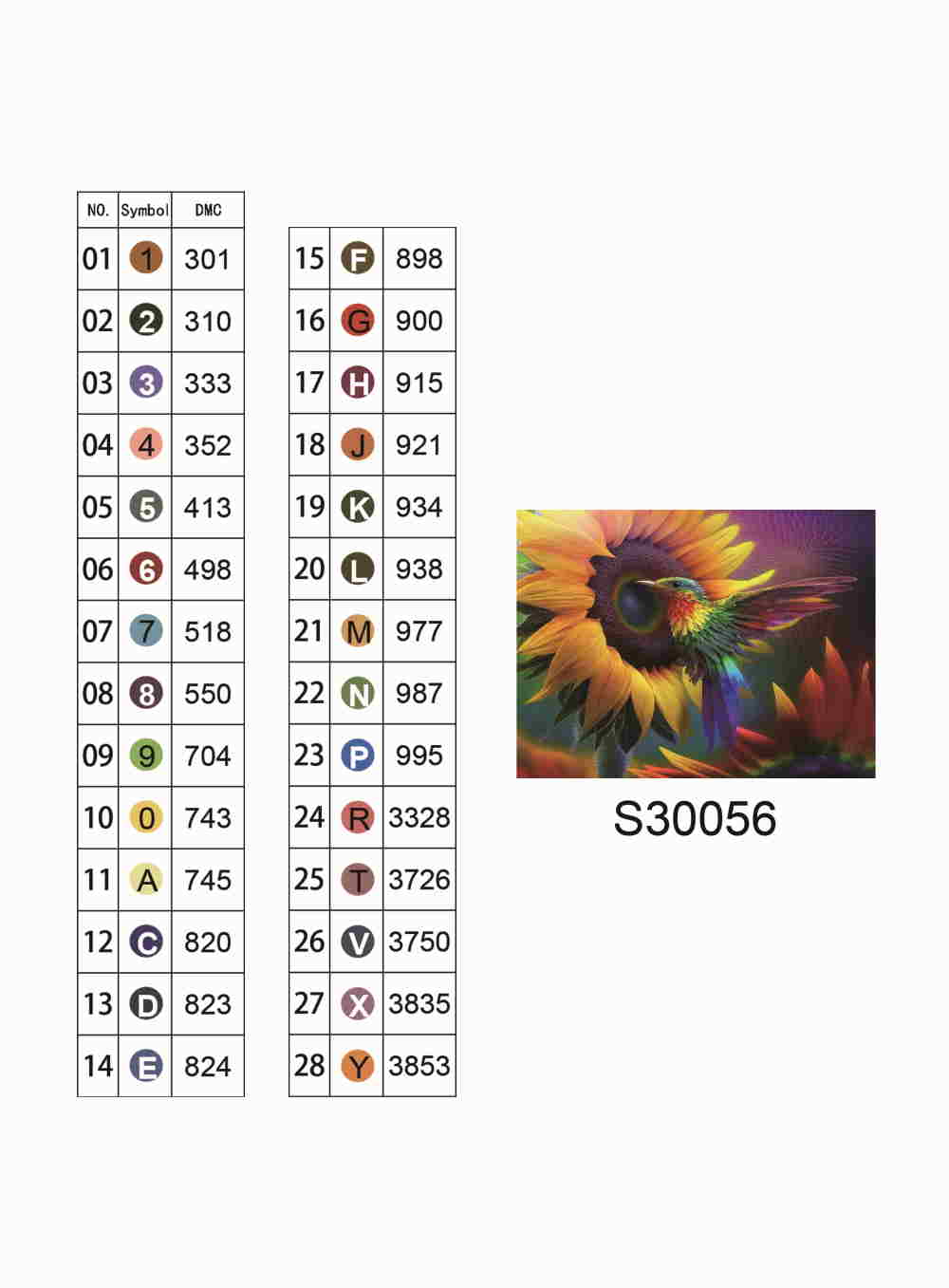 Алмазная мозаика "Колибри и подсолнух", без подрамника, 30*40см, в кор. 39*8*3см, ТМ Dreamtoys