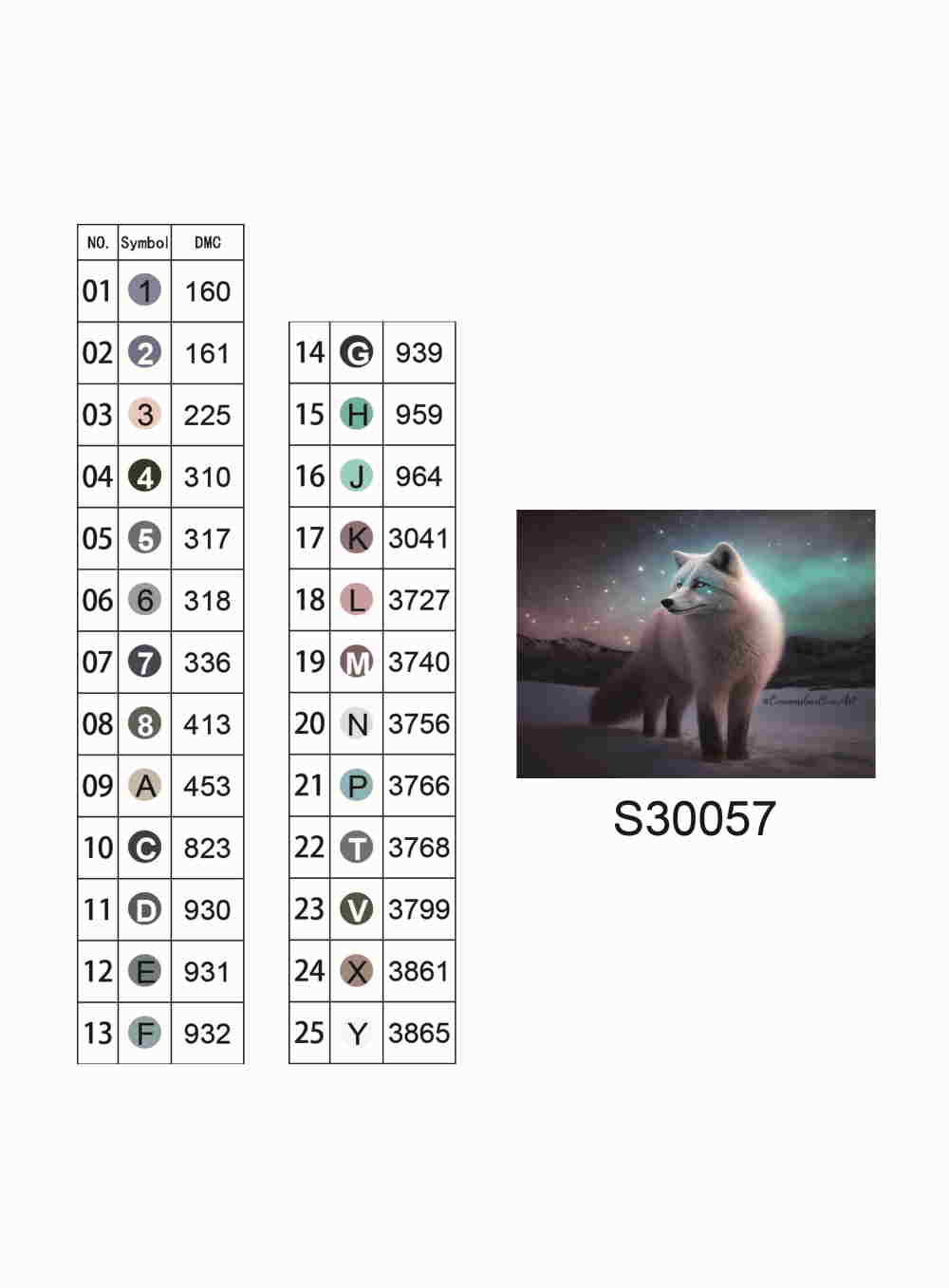 Алмазная мозаика "Полярная лиса в ночи", без подрамника, 30*40см, в кор. 39*8*3см, ТМ Dreamtoys