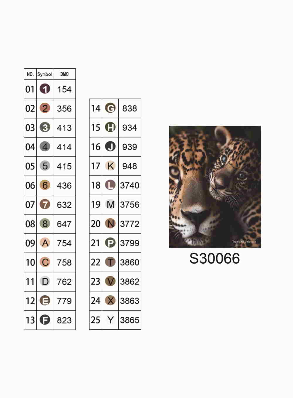 Алмазная мозаика "Мама и детеныш леопарда", без подрамника, 30*40см, в кор. 39*8*3см, ТМ Dreamtoys