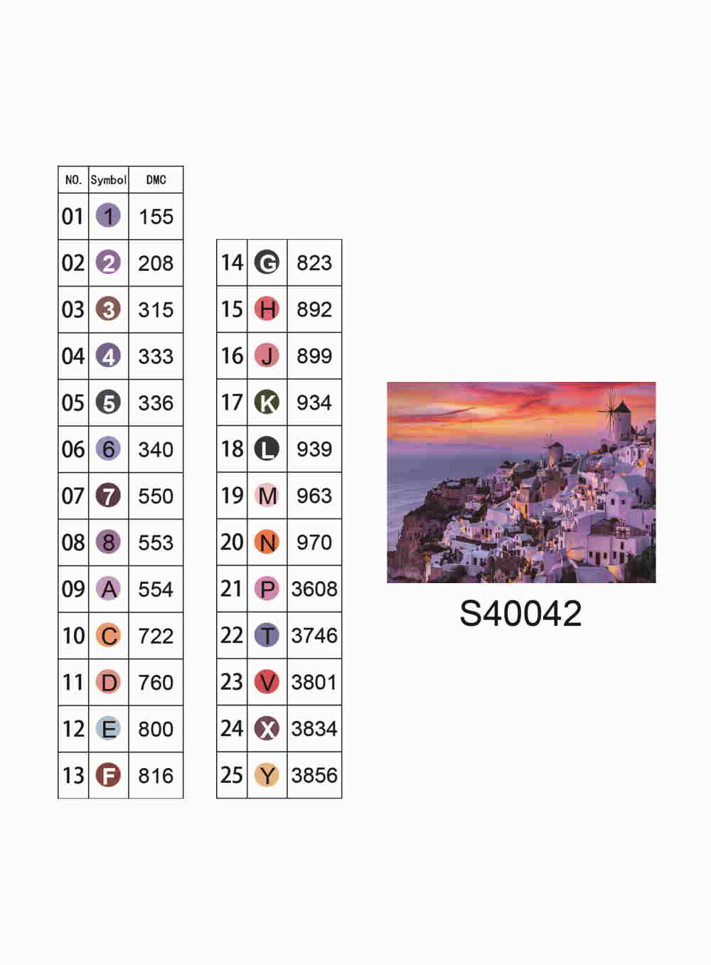 Алмазная мозаика "Закат над Санторини", 40*50см, на рамке, в кор.41*51*2,5см, ТМ Dreamtoys