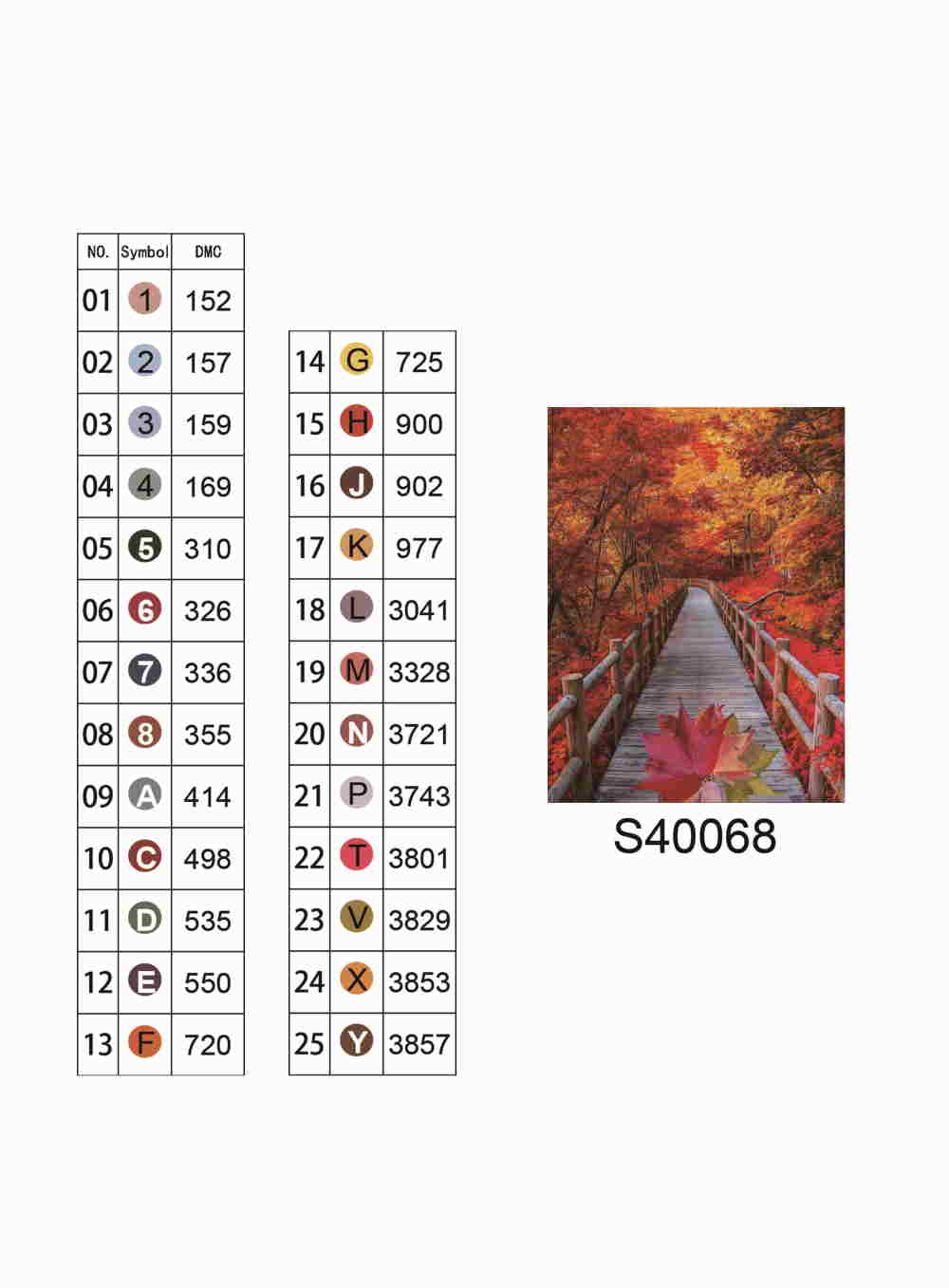 Алмазна мозаїка "Осінній місточок у лісі", 40*50см, на рамці, в кор.41*51*2,5см, ТМ Dreamtoys