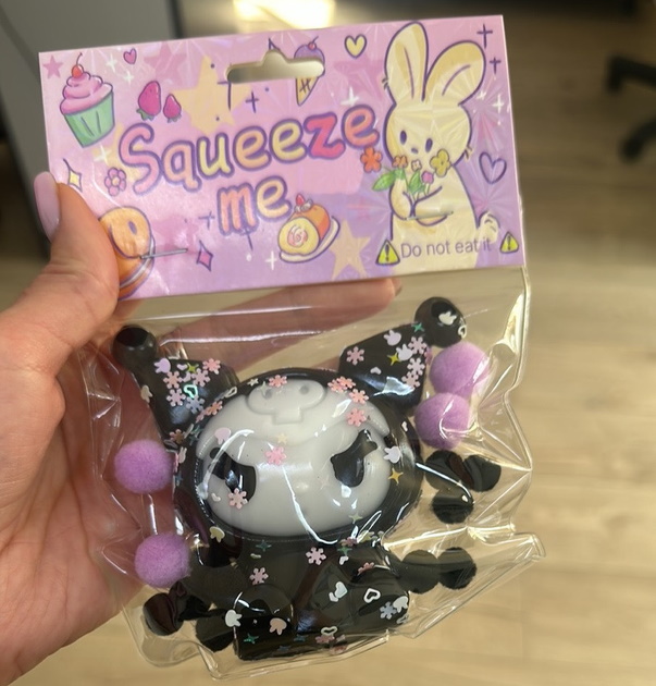 Сквіші липучки Куромі, фіолетова 9см, в пак.10*15см