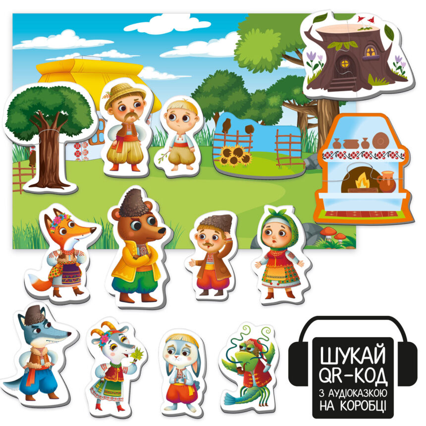 Магнитный театр с аудиосказкой Сказочные голоса "Коза-дереза",кор.18*16*4см ТМ Vladi Toys, Украина