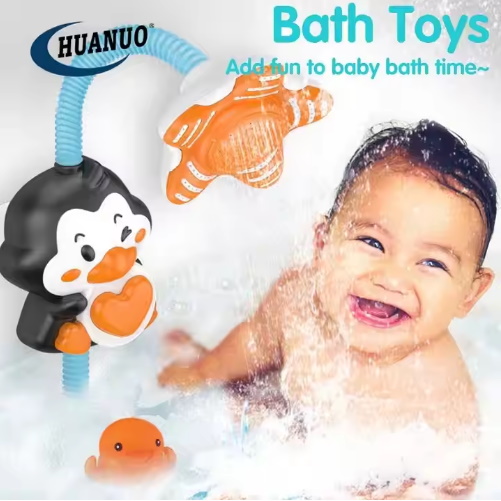 Игрушка для ванной Душ Пингвин, в кор. 25*21*11см