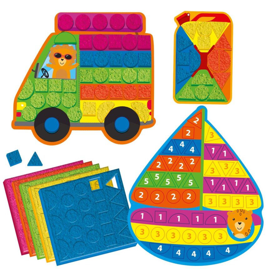 Набор для творчества с плюшевой мозаикой "Транспорт", пак. 26*21см, ТМ Vladi Toys, Украина