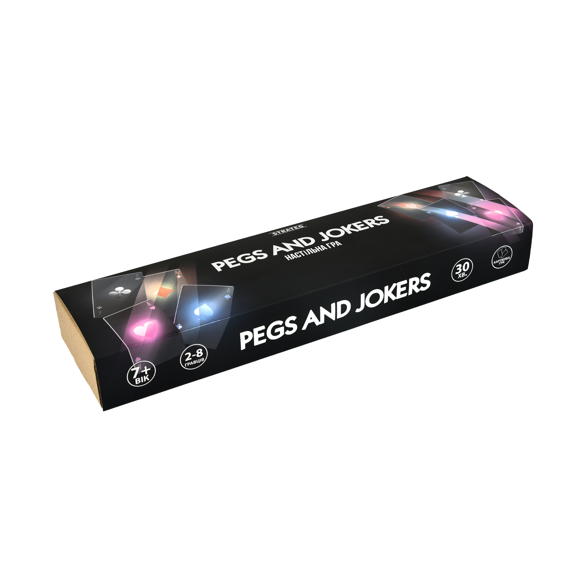 Настільна гра "Pegs and Jokers" українською мовою, в кор. 43*11*5см, ТМ Стратег, Україна