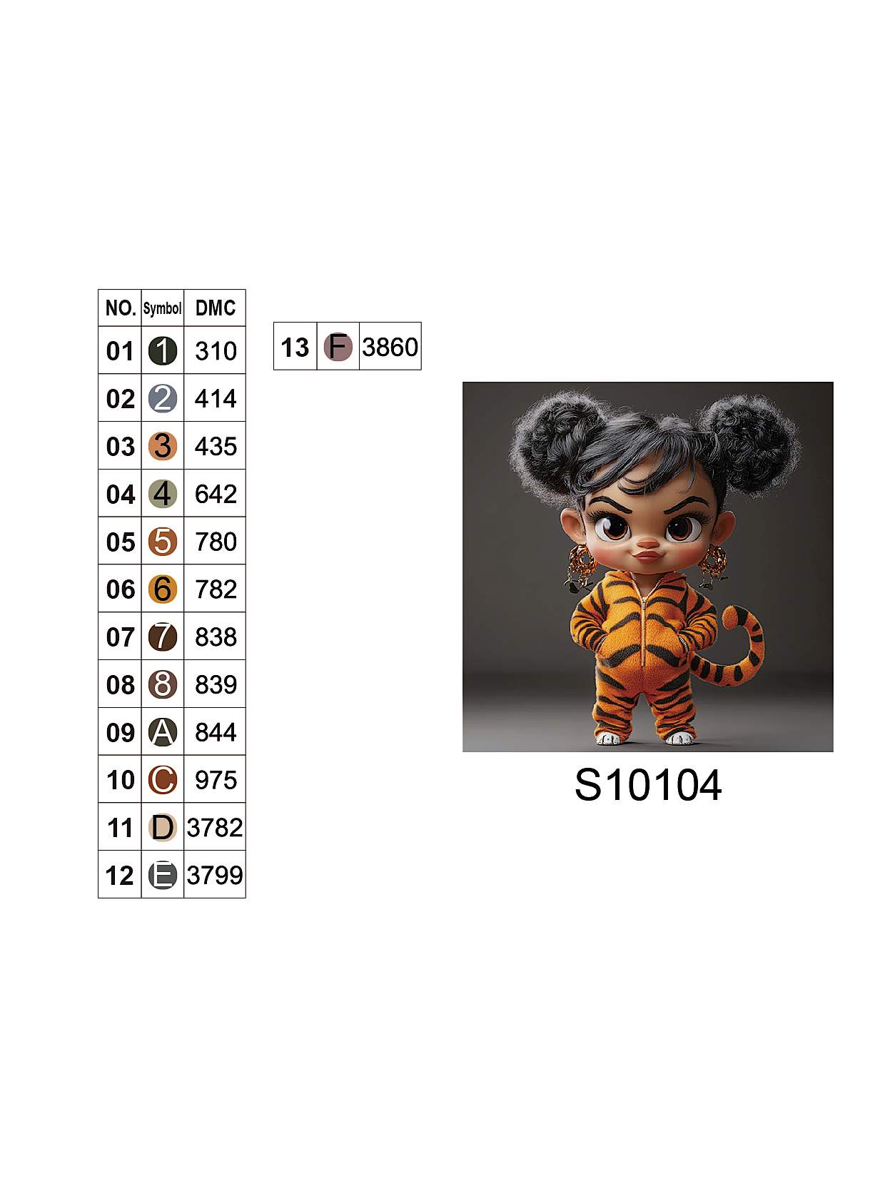 Алмазна мозаїка "Тигровий стиль", 20*20см, на рамці, в кор. 21*21*2,5см, ТМ Dreamtoys