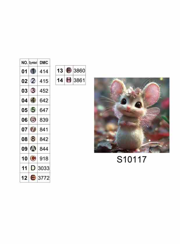 Алмазна мозаїка "Мишка-фея", 20*20см, на рамці, в кор. 21*21*2,5см, ТМ Dreamtoys