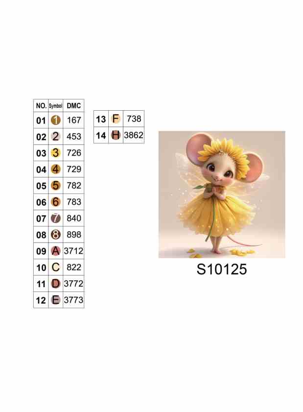 Алмазная мозаика "Мышка-фея", 20*20см, на рамке, в кор. 21*21*2,5см, ТМ Dreamtoys