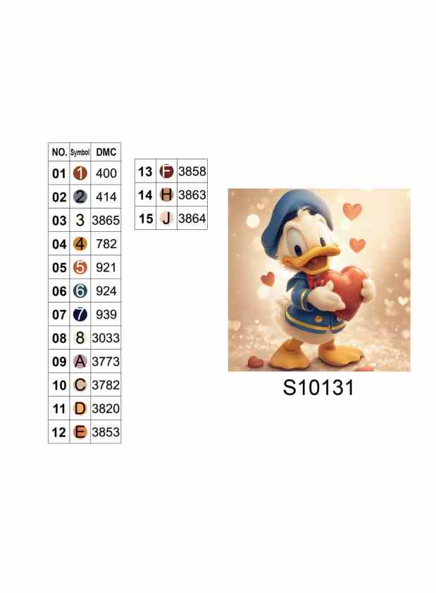Алмазная мозаика "Утенок с сердцем", 20*20см, на рамке, в кор. 21*21*2,5см, ТМ Dreamtoys
