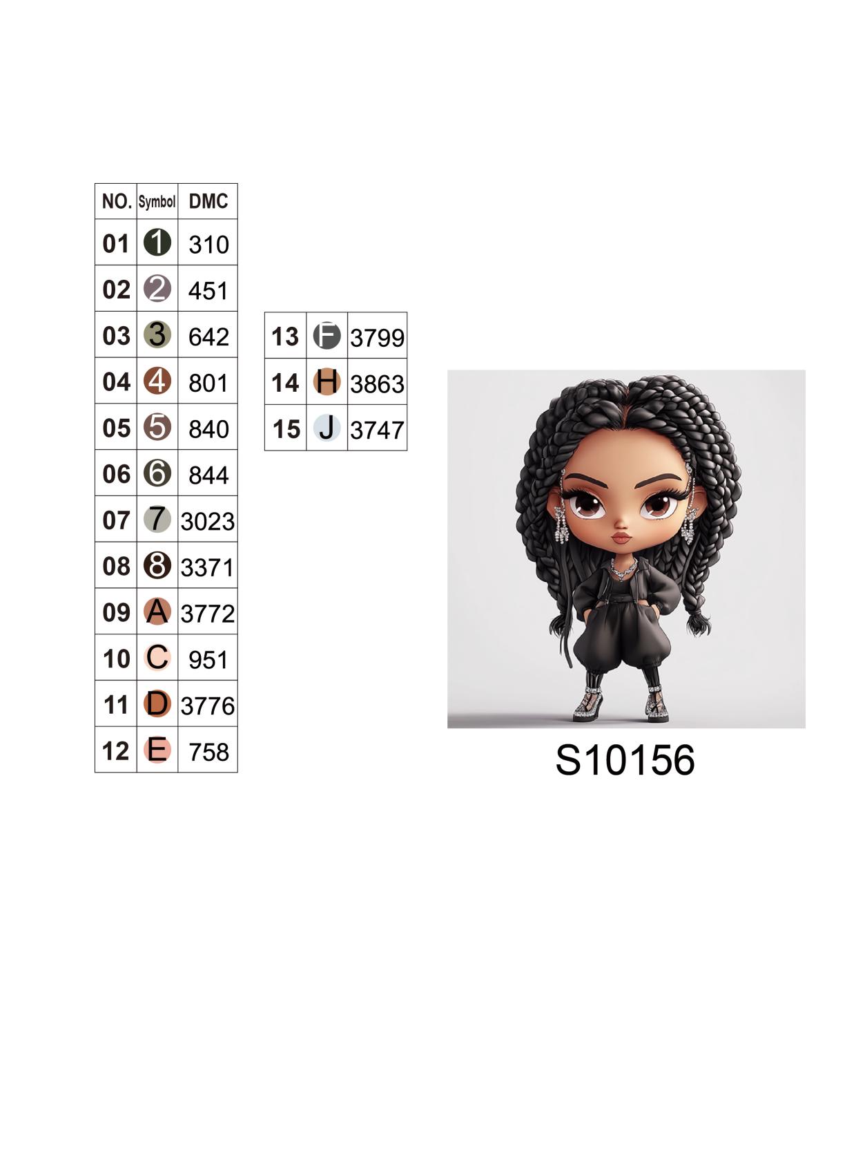 Алмазна мозаїка "Модниця у чорному", 20*20см, на рамці, в кор. 21*21*2,5см, ТМ Dreamtoys