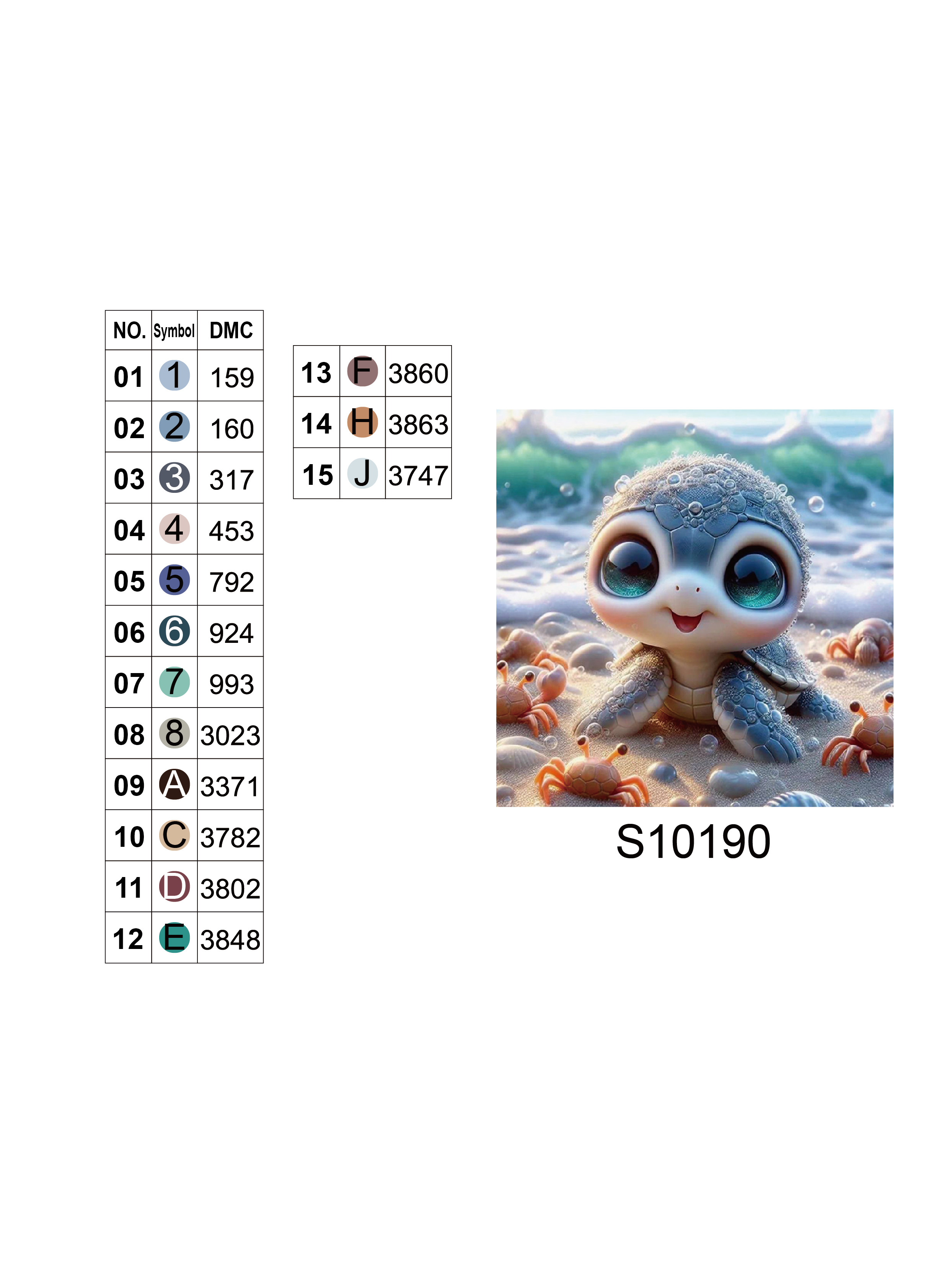 Алмазна мозаїка "Мила черепашка на пляжі", 20*20см, на рамці, в кор. 21*21*2,5см, ТМ Dreamtoys