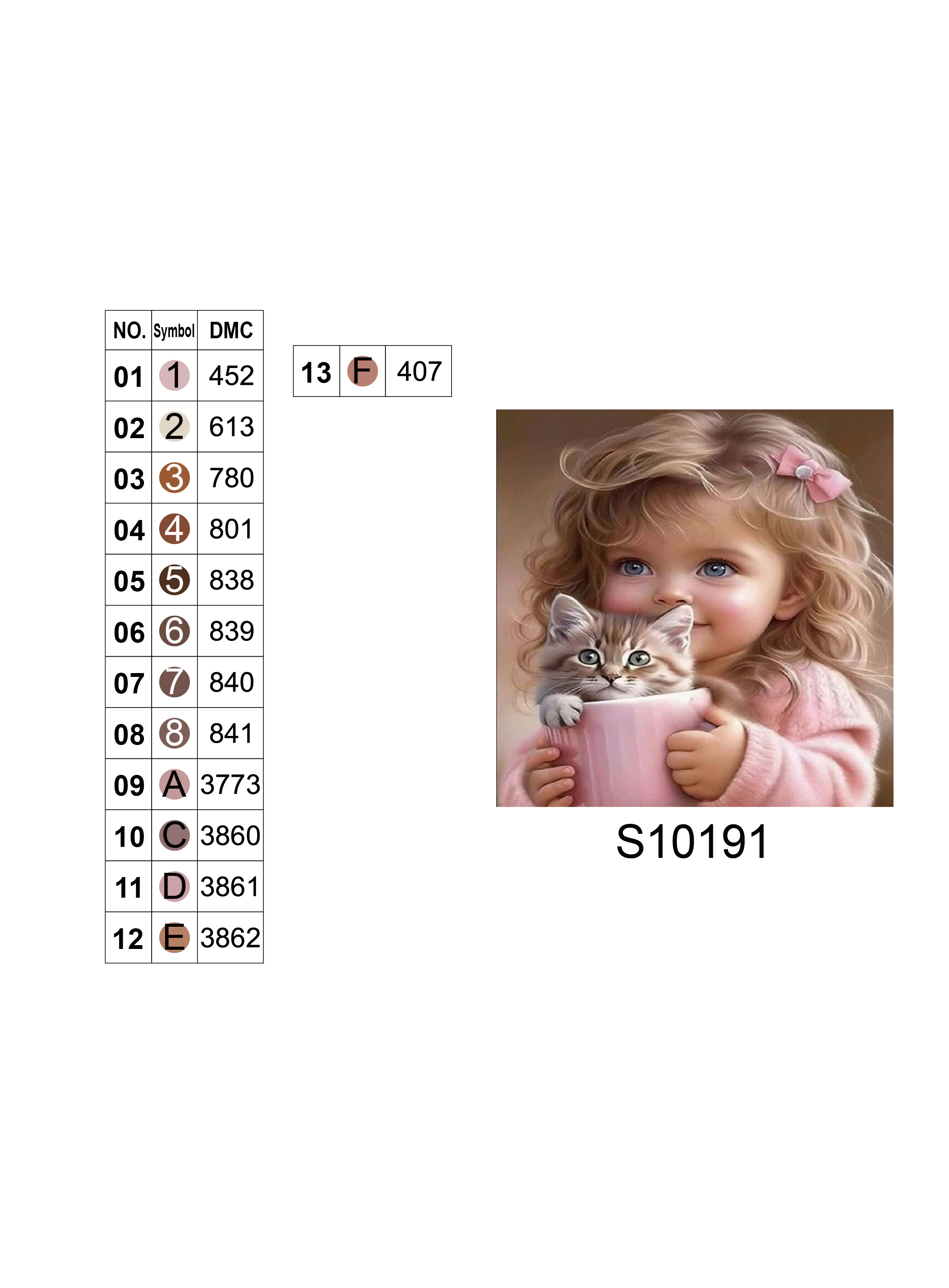 Алмазная мозаика "Девочка с котиком", 20*20см, на рамке, в кор. 21*21*2,5см, ТМ Dreamtoys