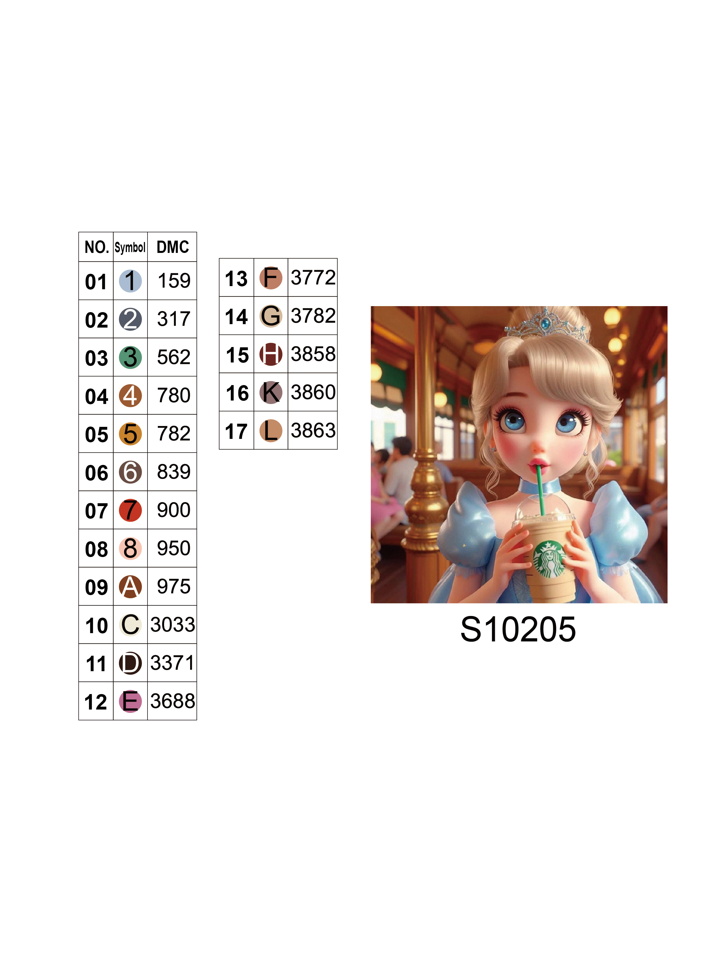 Алмазна мозаїка "Сучасна фея з кавою", 20*20см, на рамці, в кор. 21*21*2,5см, ТМ Dreamtoys