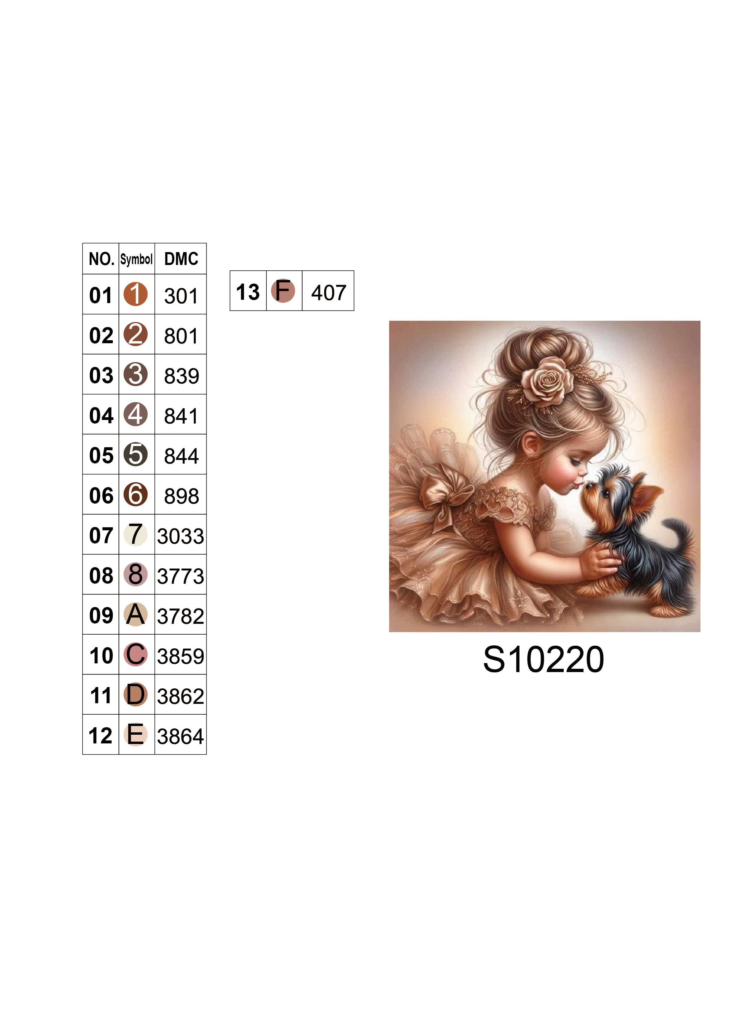 Алмазная мозаика "Девочка и щенок", 20*20см, на рамке, в кор. 21*21*2,5см, ТМ Dreamtoys