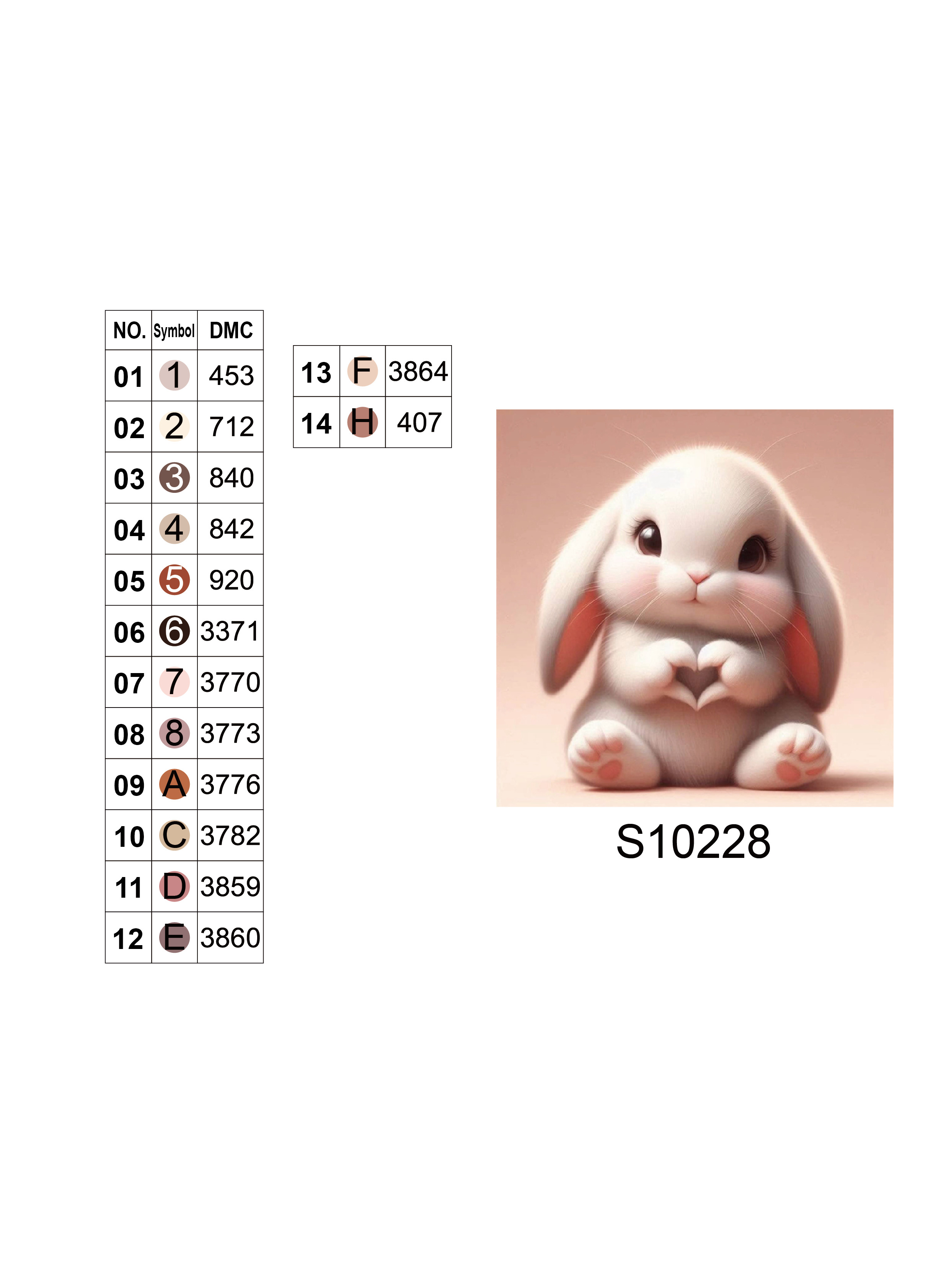 Алмазна мозаїка "Милий зайчик", 20*20см, на рамці, в кор. 21*21*2,5см, ТМ Dreamtoys