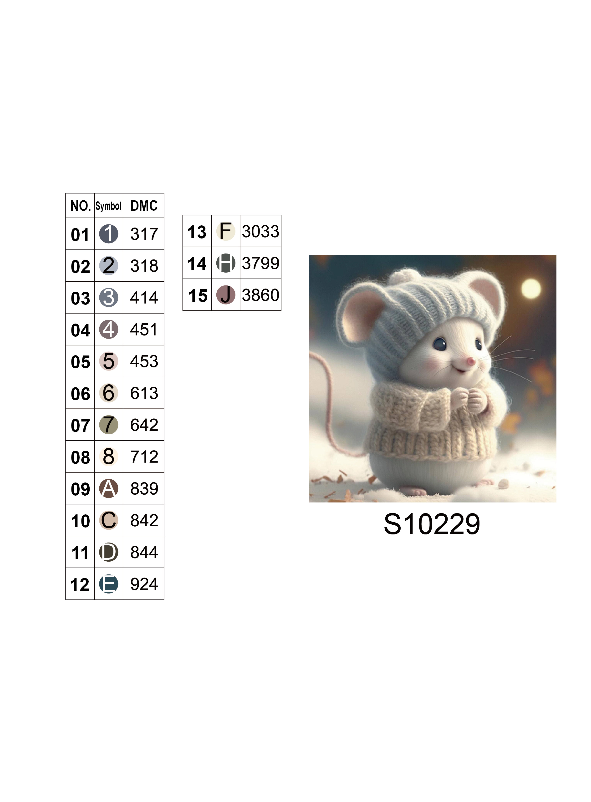 Алмазная мозаика "Мышонок в свитере", 20*20см, на рамке, в кор. 21*21*2,5см, ТМ Dreamtoys