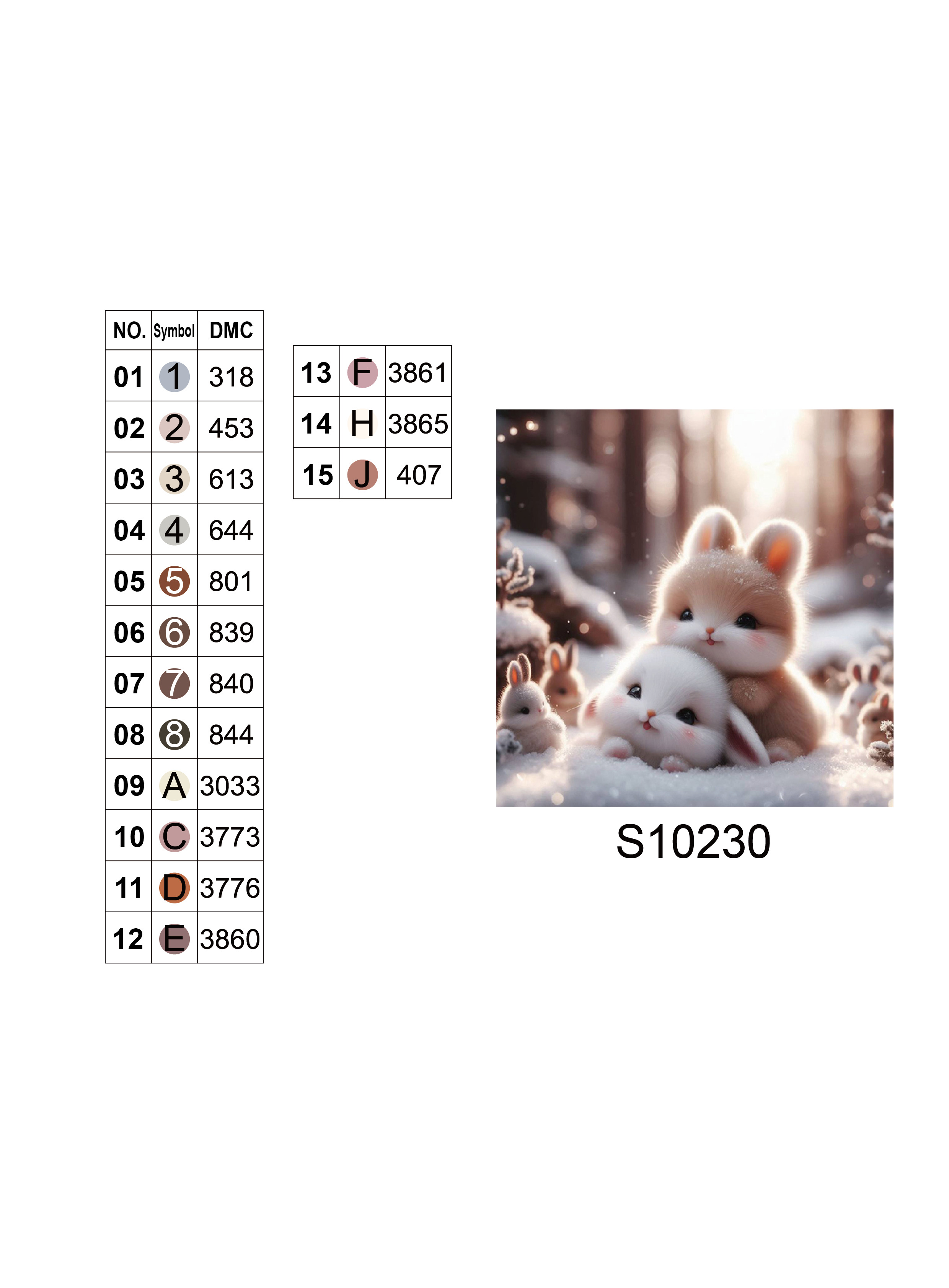 Алмазная мозаика "Зимние зайчики", 20*20см, на рамке, в кор. 21*21*2,5см, ТМ Dreamtoys