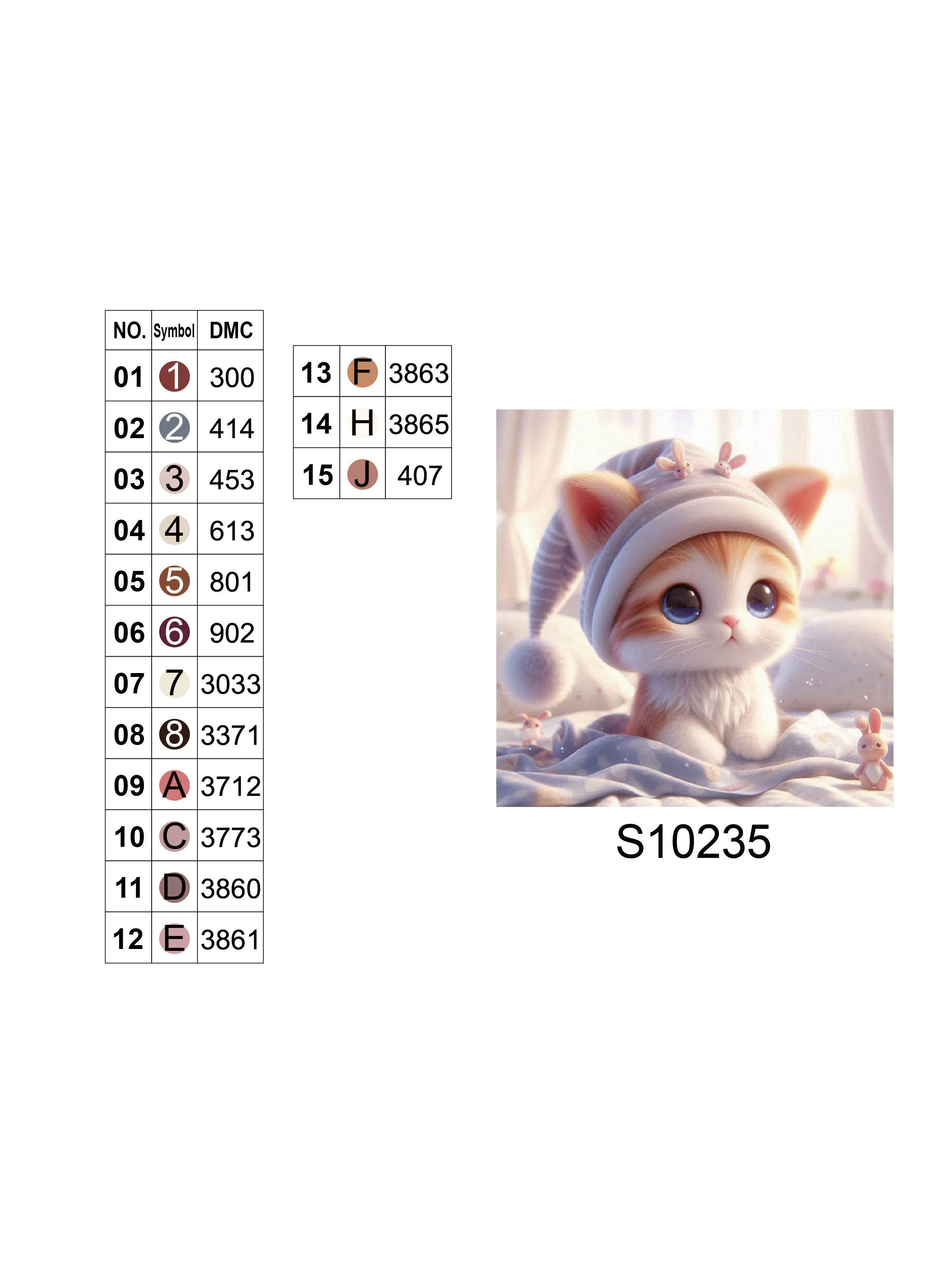 Алмазная мозаика "Котенок в пижаме", 20*20см, на рамке, в кор. 21*21*2,5см, ТМ Dreamtoys