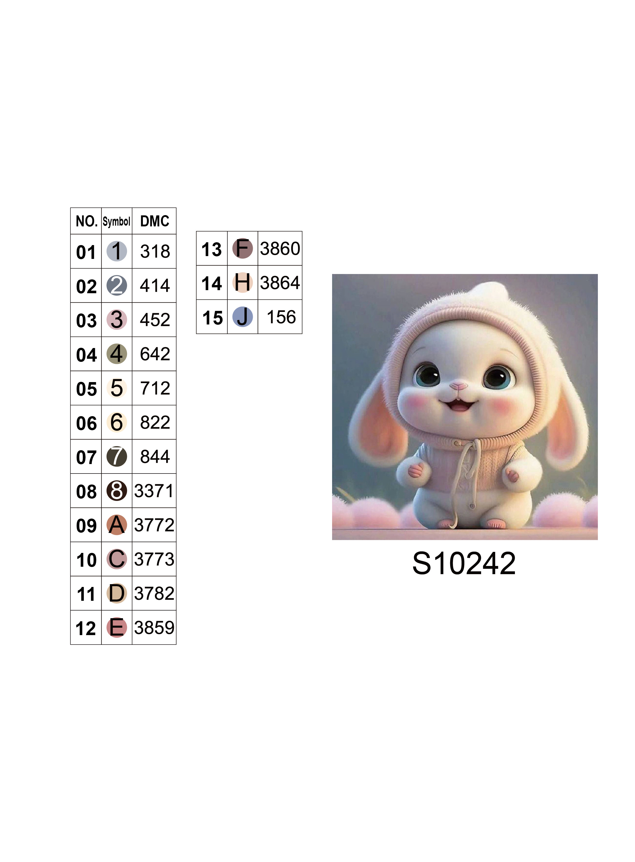 Алмазна мозаїка "Милий зайчик", 20*20см, на рамці, в кор. 21*21*2,5см, ТМ Dreamtoys