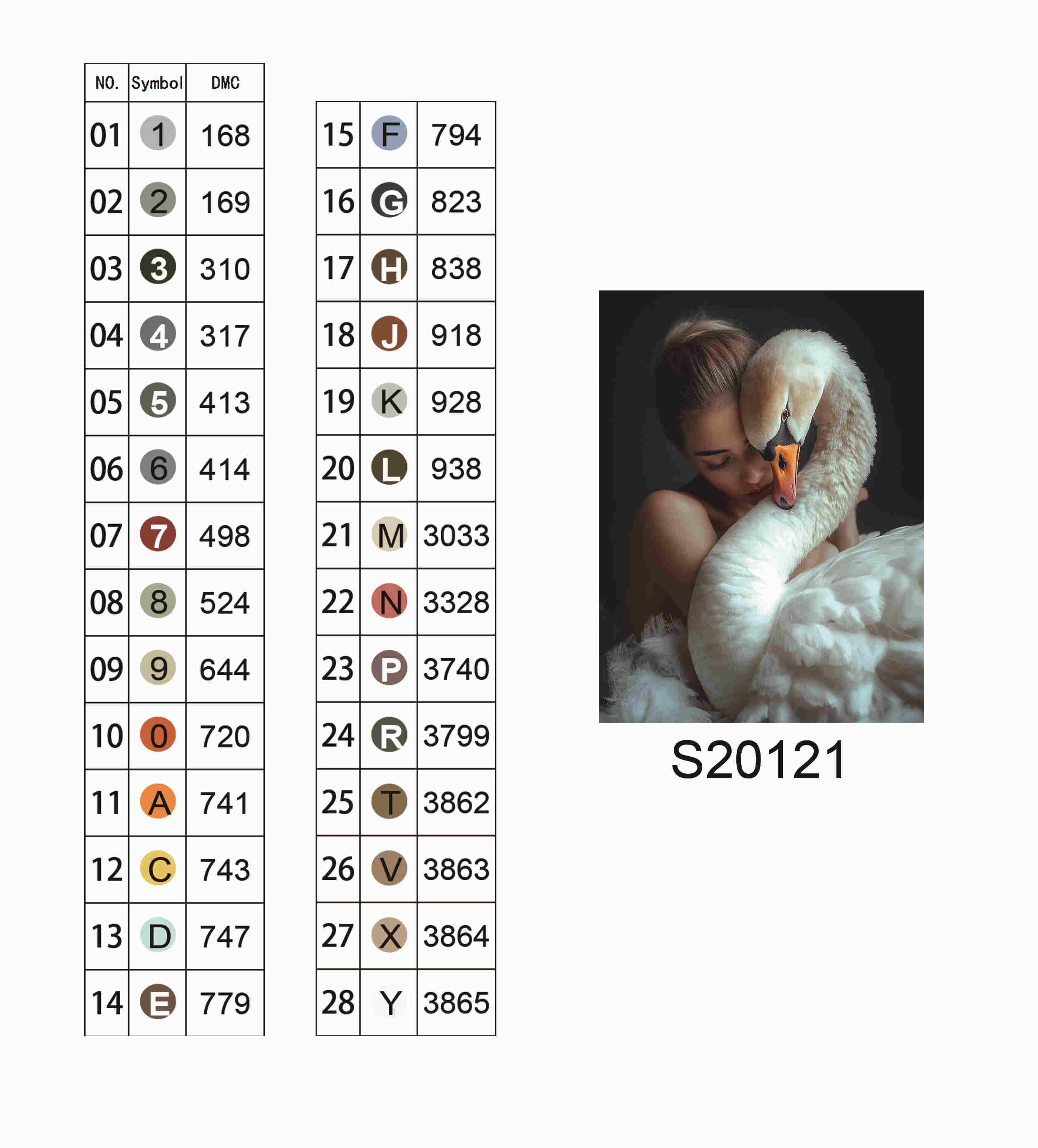 Алмазна мозаїка "Королева лебедів Одетта", 30*40см, на рамці, в кор. 31*41*2,5см, ТМ Dreamtoys