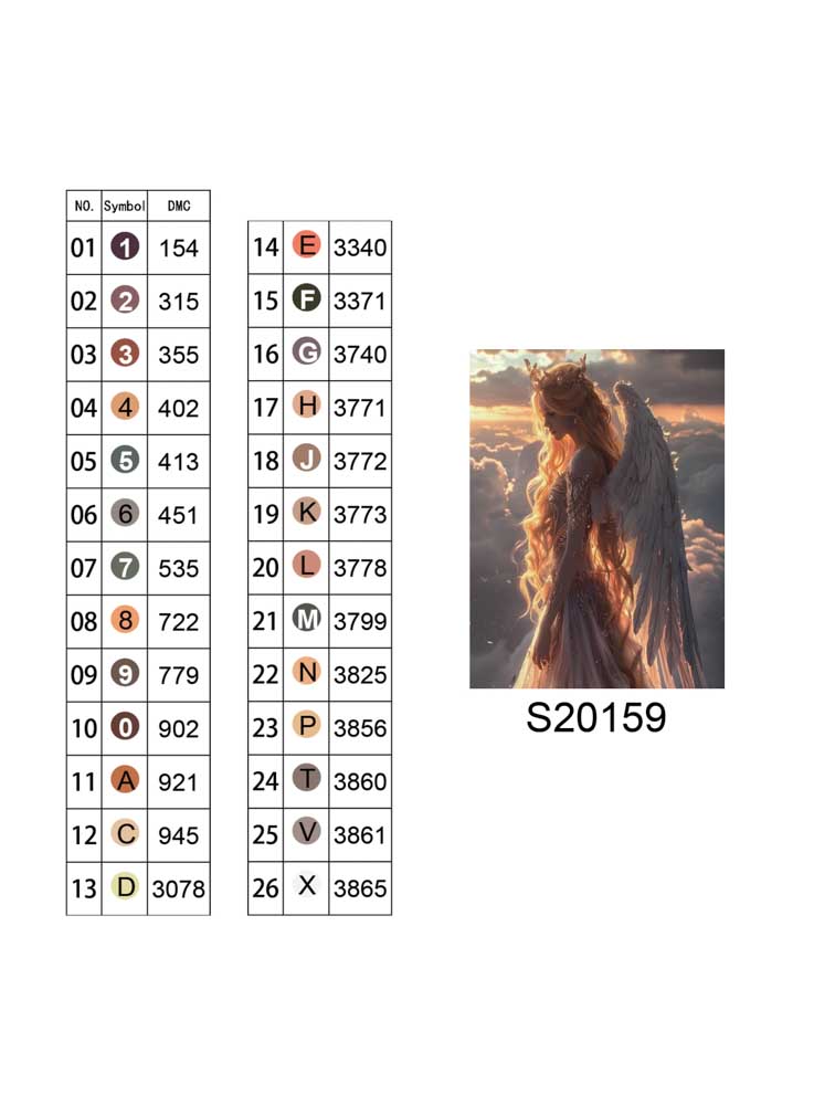 Алмазная мозаика "Утончённый ангел", 30*40см, на рамке, в кор. 31*41*2,5см, ТМ Dreamtoys