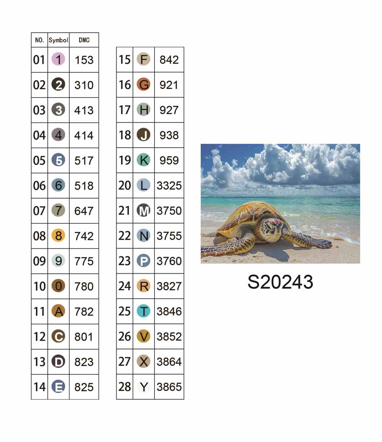 Алмазная мозаика "Морская черепаха", 30*40см, на рамке, в кор. 31*41*2,5см, ТМ Dreamtoys