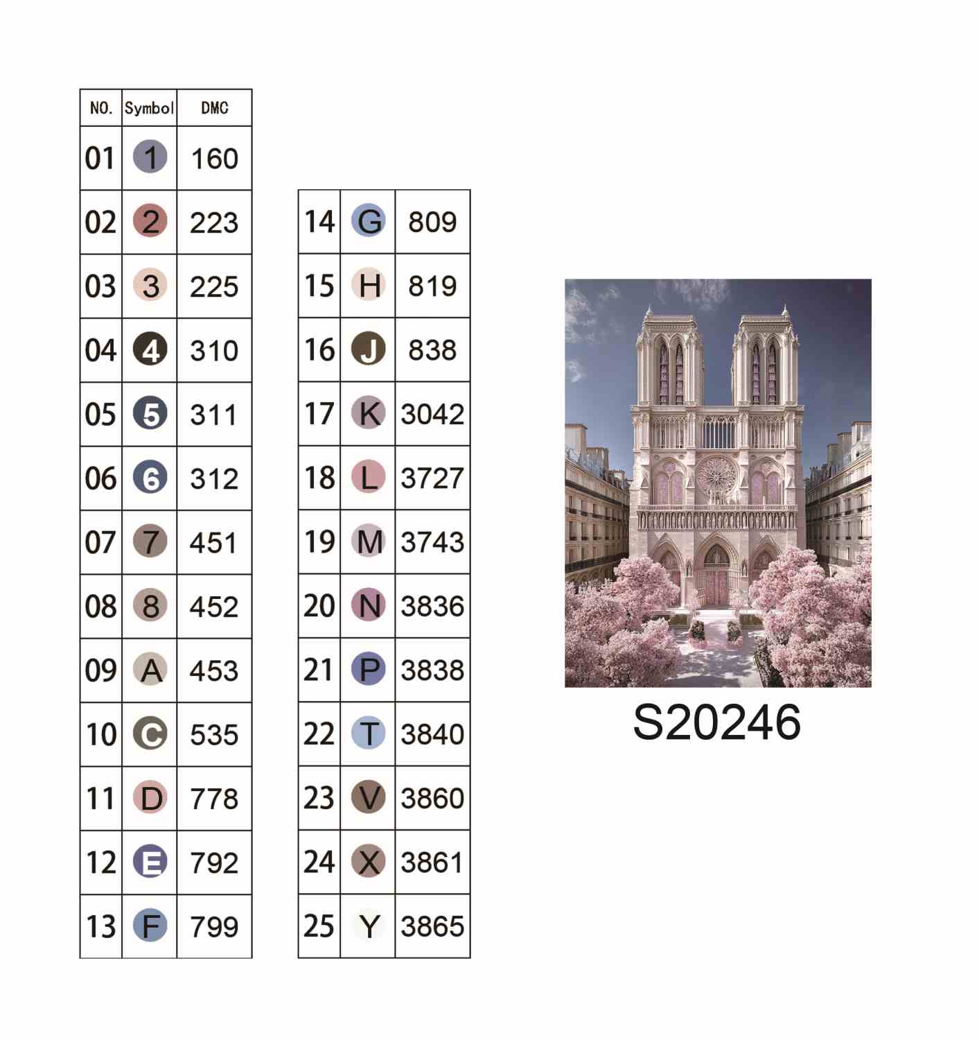 Алмазная мозаика "Собор Парижской Богоматери", 30*40см, на рамке, в кор. 31*41*2,5см, ТМ Dreamtoys