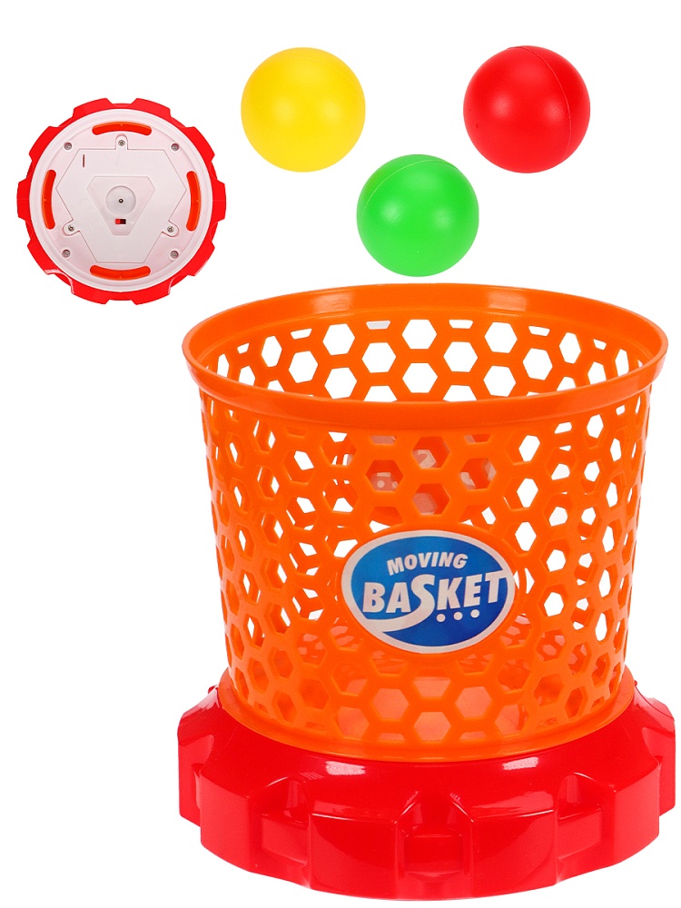 Игра "Бешеное ведро", 10см, аэро, свет, мячик 3,5см 3шт, микс кол, бат, в кор. 10*15*10см (48шт)