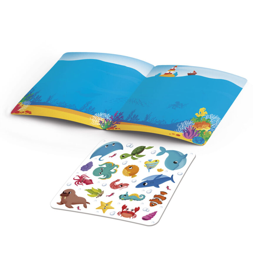 Набор для творчества с наклейками "Морські мешканці", пак.19*17см , ТМ Vladi Toys, Украина